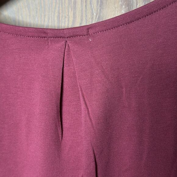 Glacier Brand Mauve Pleat Detail Short Sleeve T-Shirt Size Large - Picture 4 of 5